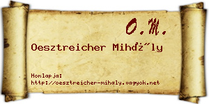 Oesztreicher Mihály névjegykártya